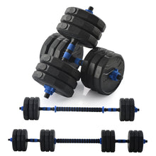 Load image into Gallery viewer, (Total 58lbs, 29lbs each) Adjustable Dumbbell Barbell Weight Pair TOTAL 58 LBS, Dumbells weights Set, Free Weights Dumbbells 2 in 1 sets with connector, Adjustable Weights Dumbbells Set for Home Gym