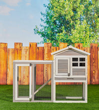Load image into Gallery viewer, 48 in. Large Chicken Coop Wooden Rabbit Hutch Gray