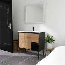 Load image into Gallery viewer, 36 Inch Bathroom Vanity with Ceramic Sink,36x18