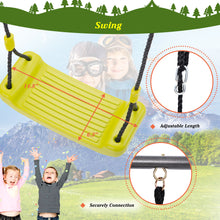 Load image into Gallery viewer, 2 in 1 Metal Swing Set for Backyard, Heavy Duty A-Frame, Height Adjustment