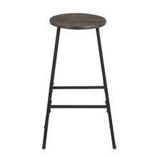 Load image into Gallery viewer, 27 Inch Counter Height Bar Stools Set of 2, Armless Counter Stools MDF Seat with Metal Legs for Dining Room Kithchen Bar