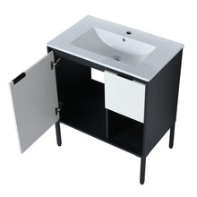 Load image into Gallery viewer, 30 Inch Bathroom Vanity with Ceramic Sink,30x18