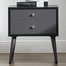 Load image into Gallery viewer, Modern Bedside Tables Set of 2,Nightstand with Storage Drawer -Chic Simple Assembly End Side Table,Sofa Table,for bedroom/living room/office (2 pcs,dark grey)