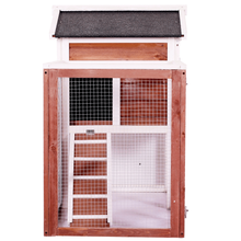 Load image into Gallery viewer, 48 in. Large Chicken Coop Wooden Rabbit Hutch Auburn and White
