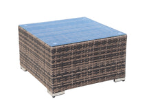 Load image into Gallery viewer, 4-Piece Patio Wicker Furniture Set Outdoor Rattan Sectional Sofa, All-Weather Brown Wicker Rattan Chair with Tempered Glass Table