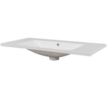 Load image into Gallery viewer, 36" Single Bathroom Vanity Top with White Basin, 3-Faucet Holes, Ceramic
