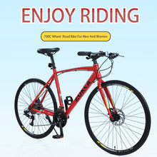 Load image into Gallery viewer, 27 Speed Hybrid bike Disc Brake 700C Road Bike For men women's City Bicycle