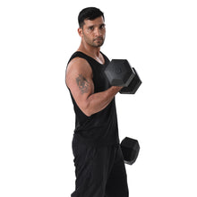 Load image into Gallery viewer, (Total 44lbs, 22lbs each) Weights dumbbells set, Dumbbells for for Men, Women - Vinyl Dumbbell Set for Gym, Home Workout. Pair, black