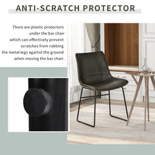 Load image into Gallery viewer, TREXM Vintage Armless Leatherier Dining Stools Indoor Dining Chairs Set of 2 (Gray)