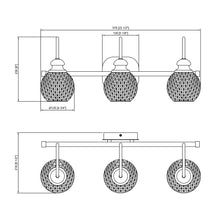 Load image into Gallery viewer, 3 Light Modern Bathroom Vanity Light Fixture, Black Vanity Lights Fixture,Wall Sconces with Clear Glass Shades for Indoor Hallway Living Room Bathroom Over Mirror