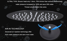 Load image into Gallery viewer, Shower System Shower Faucet Combo Set Wall Mounted with 10" Rainfall Shower Head and handheld shower faucet, Matte Black Finish with Brass Valve Rough-In