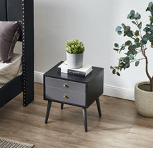 Load image into Gallery viewer, Modern Bedside Tables Set of 2,Nightstand with Storage Drawer -Chic Simple Assembly End Side Table,Sofa Table,for bedroom/living room/office (2 pcs,dark grey)