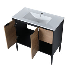 Load image into Gallery viewer, 36 Inch Bathroom Vanity with Ceramic Sink,36x18