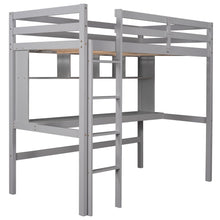 Load image into Gallery viewer, Twin Size Loft Bed with Convenient Desk, Shelves, and Ladder, White(Similar SKU:SM001302AAE)