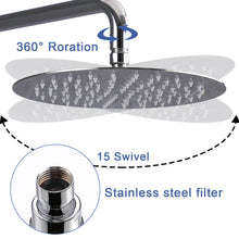 Load image into Gallery viewer, Shower System Shower Faucet Combo Set Wall Mounted with 10" Rainfall Shower Head and handheld shower faucet, Chrome Finish Shower Faucet Rough-In