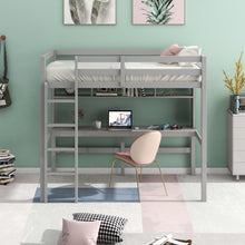 Load image into Gallery viewer, Twin Size Loft Bed with Convenient Desk, Shelves, and Ladder, White(Similar SKU:SM001302AAE)
