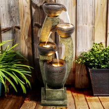 Load image into Gallery viewer, 40 inch Outdoor Water Fountain Outdoor Garden Fountain with Contemporary Design