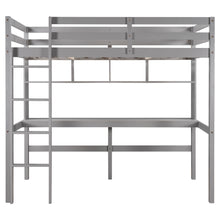 Load image into Gallery viewer, Twin Size Loft Bed with Convenient Desk, Shelves, and Ladder, White(Similar SKU:SM001302AAE)