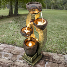 Load image into Gallery viewer, 40 inch Outdoor Water Fountain Outdoor Garden Fountain with Contemporary Design