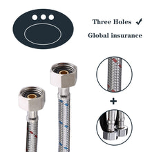 Load image into Gallery viewer, 2-Handle 4-Inch Brushed Nickel Bathroom Faucet, Bathroom Vanity Sink Faucets with Pop-up Drain and Supply Hoses