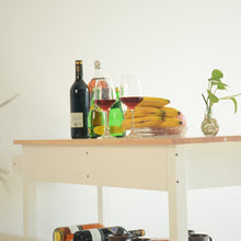 Load image into Gallery viewer, Kitchen Island & Kitchen Cart, Rubber Wood Top, Mobile Kitchen Island with Two Lockable Wheels, Simple Design for Easy Storing and Fetching, Two Drawers Give Unique Storage for Special Utensil.