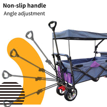 Load image into Gallery viewer, Push & Pull Utility Folding Wagon with Removable Canopy