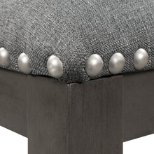 Load image into Gallery viewer, TOPMAX Rustic Farmhouse Dining Room Wooden Stools with Trim, Set of 2 ,Gray