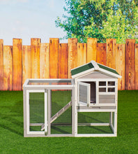Load image into Gallery viewer, 48 in. Large Chicken Coop Wooden Rabbit Hutch Gray
