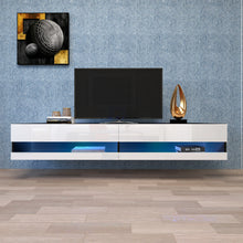Load image into Gallery viewer, 180 Wall Mounted Floating 80" TV Stand with 20 Color LEDs
