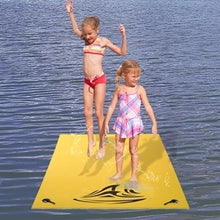 Load image into Gallery viewer, 18 x 6 FT Floating Water Mat Foam Pad Lake Floats Lily Pad, 3-Layer XPE Water Pad with Storage Straps for Adults Outdoor Water Activities