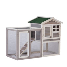Load image into Gallery viewer, 48 in. Large Chicken Coop Wooden Rabbit Hutch Gray