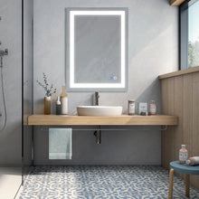 Load image into Gallery viewer, 28×36in Illuminated LED Bathroom Mirror Makeup Wall Mirror Wall Mounted
