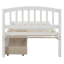 Load image into Gallery viewer, Twin Platform Storage Bed Wood Bed Frame with Two Drawers and Headboard, White (Previous SKU: SF000062KAA)