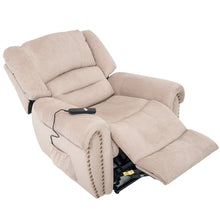 Load image into Gallery viewer, 【ONLY SELL TO PICK UP BUYER】TREXM Heavy-Duty Power Lift Recliner Chair with Built-in Remote and 2 Castors (Beige)