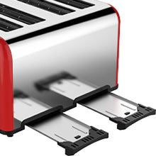 Load image into Gallery viewer, 4 Slice toaster, Best Rated Prime Retro Bagel Toaster with 6 Bread Shade Settings, 4 Extra Wide Slots, Defrost/Bagel/Cancel Function, Removable Crumb Tray, Stainless Steel Toaster(NO AMAZON sale)