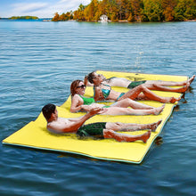 Load image into Gallery viewer, 12 x 6 FT Floating Water Mat Foam Pad Lake Floats Lily Pad, 3-Layer XPE Water Pad with Storage Straps for Adults Outdoor Water Activities