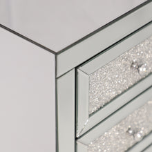 Load image into Gallery viewer, Mirrored Night Stand Bedside Tables Drawer Crystal Diamond Bedside Table Bedroom Furniture with 3-Drawers-Bedside Storage Cabinet Silvery