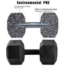 Load image into Gallery viewer, (Total 44lbs, 22lbs each) Weights dumbbells set, Dumbbells for for Men, Women - Vinyl Dumbbell Set for Gym, Home Workout. Pair, black