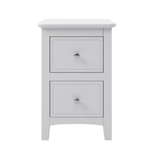 Load image into Gallery viewer, 2 Drawers Solid Wood Nightstand End Table in White