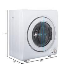 Load image into Gallery viewer, 2.65 Cu.Ft Compact Laundry Dryer, 9 LBS Capacity Compact Tumble Dryer with 1400W Drying Power, Easy Control Clothes Dryer