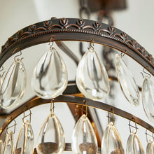 Load image into Gallery viewer, 4-Light Oil Rubbed Bronze Chandelier with Crystal Accent