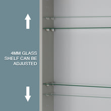 Load image into Gallery viewer, 15\'\'x 26\'\'LED Lighted Bathroom Medicine Cabinet with Mirror, Surface Lighted Medicine Cabinet,Dimmable,Adjustable Shelves,Intelligent Switch Medicine Cabinet, Aluminum Frame,Left opening door