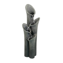Load image into Gallery viewer, 4-Tier Cascading Floor Fountain Indoor Outdoor Waterfall Feature with LED