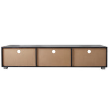 Load image into Gallery viewer, Black TV Stand for 70 Inch TV Stands, Media Console Entertainment Center Television Table, 2 Storage Cabinet with Open Shelves for Living Room Bedroom