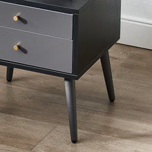 Load image into Gallery viewer, Modern Bedside Tables Set of 2,Nightstand with Storage Drawer -Chic Simple Assembly End Side Table,Sofa Table,for bedroom/living room/office (2 pcs,dark grey)