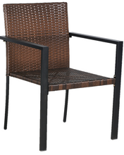 Load image into Gallery viewer, Dark Brown Patio Outdoor Furniture Conversation Sets With Porch Chairs Set Of 2 Chairs?áWicker Bistro Set