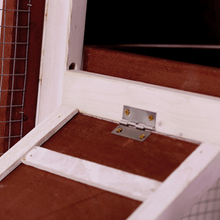 Load image into Gallery viewer, 48 in. Large Chicken Coop Wooden Rabbit Hutch Auburn and White