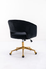 Load image into Gallery viewer, Hengming Home Office Computer Desk Chair ,Velvet Accent Armchair,Adjustable Swivel Task Stool with Gold Plating Base