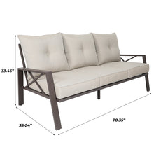Load image into Gallery viewer, 4 pcs Aluminum Patio Sofa set with Cushion,KD