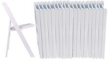Load image into Gallery viewer, BTExpert Resin Folding Chair Vinyl Padded Seat Indoor Outdoor lightweight Set for Home Event Party Picnic Kitchen Dining Church School Weddings White Set of 30